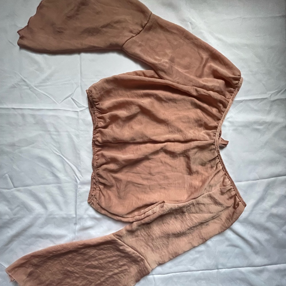 Long Sleeve Satin Blouse